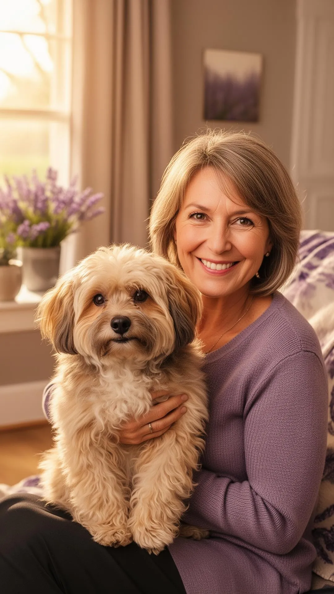 Barbara Magner, owner of Furry Friends Pet Sitting, with a dog
